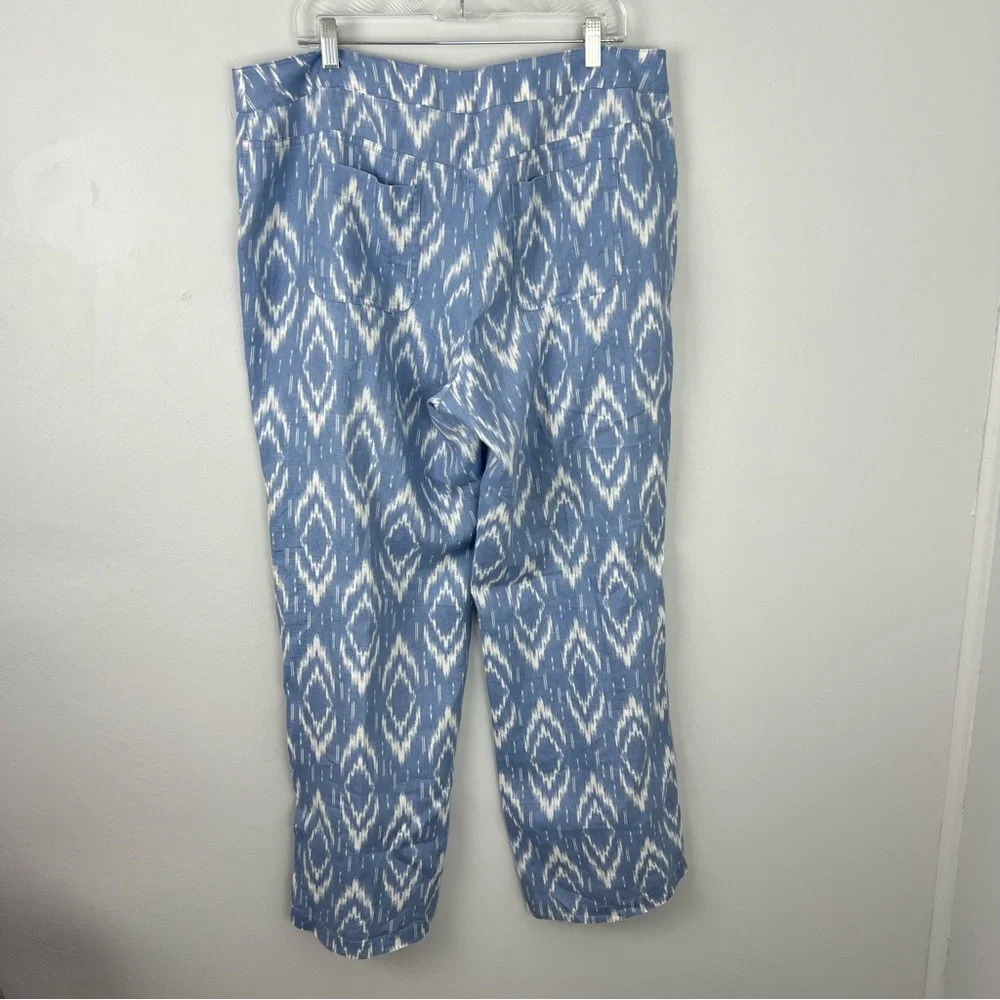 Chicos Ikat 100% Linen Pants - Picture 3 of 7